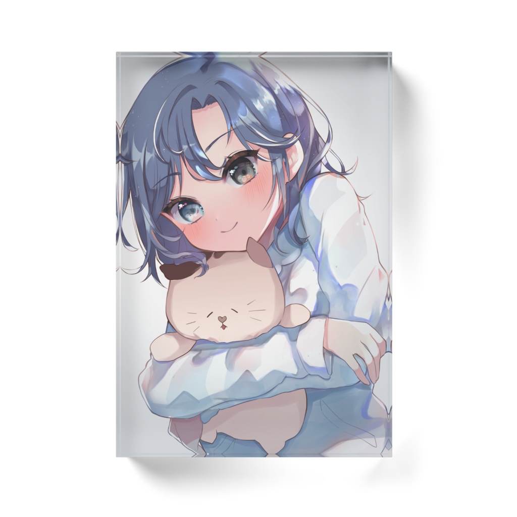 ねこちゃんギュッとアクリルブロック