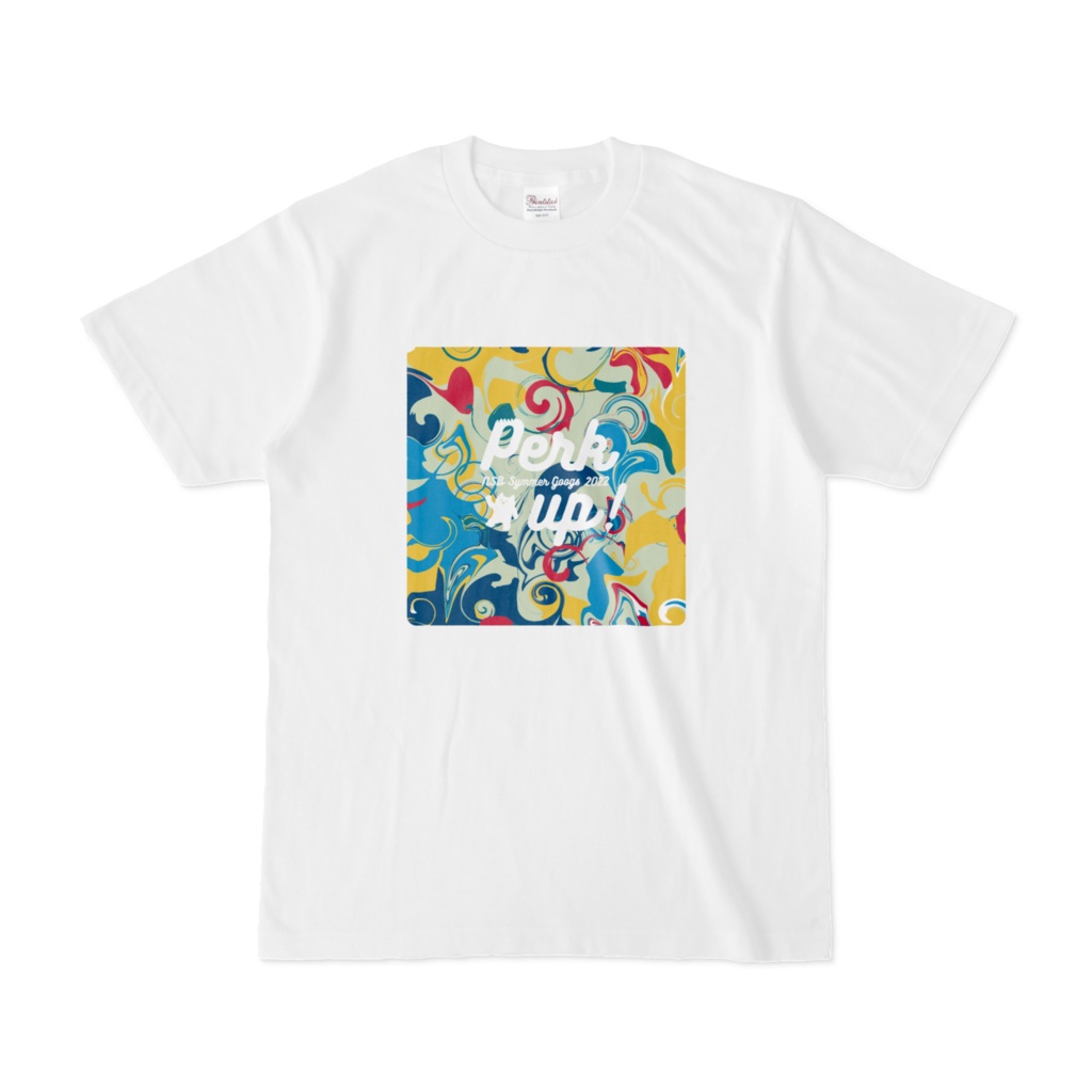 Perk up! Tシャツ(ブルーマーブル)