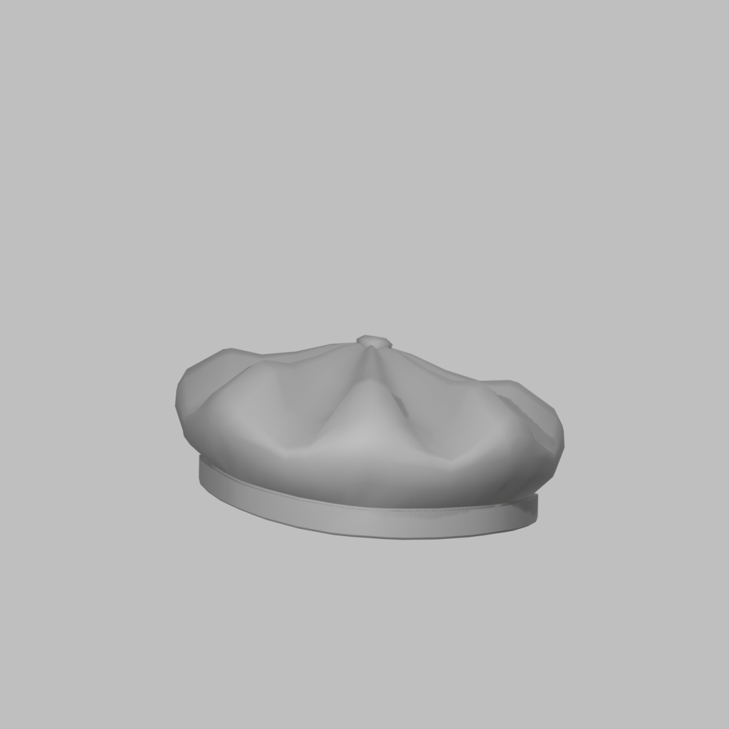 【VRChat向け】ベレー帽 3Dモデル