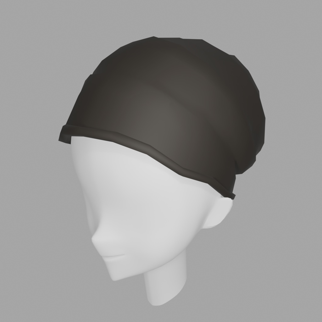 【VRChat向け】ニット帽(3色セット)3Dモデル