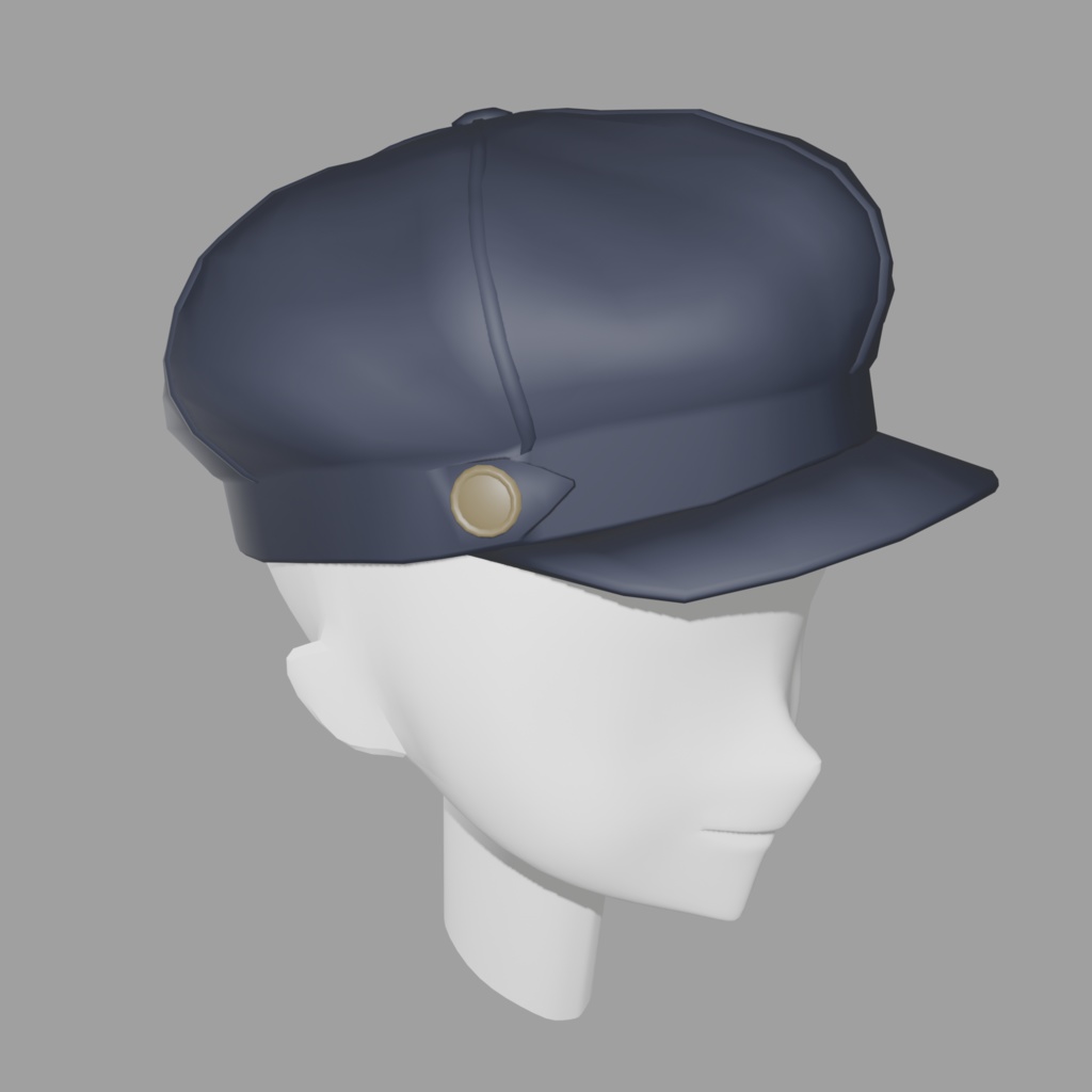 【VRChat向け】キャスケット帽 3Dモデル