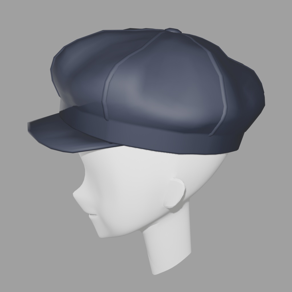 【VRChat向け】キャスケット帽 3Dモデル