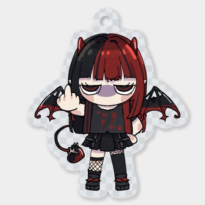 悪魔的な赫夜ちゃんキーリング