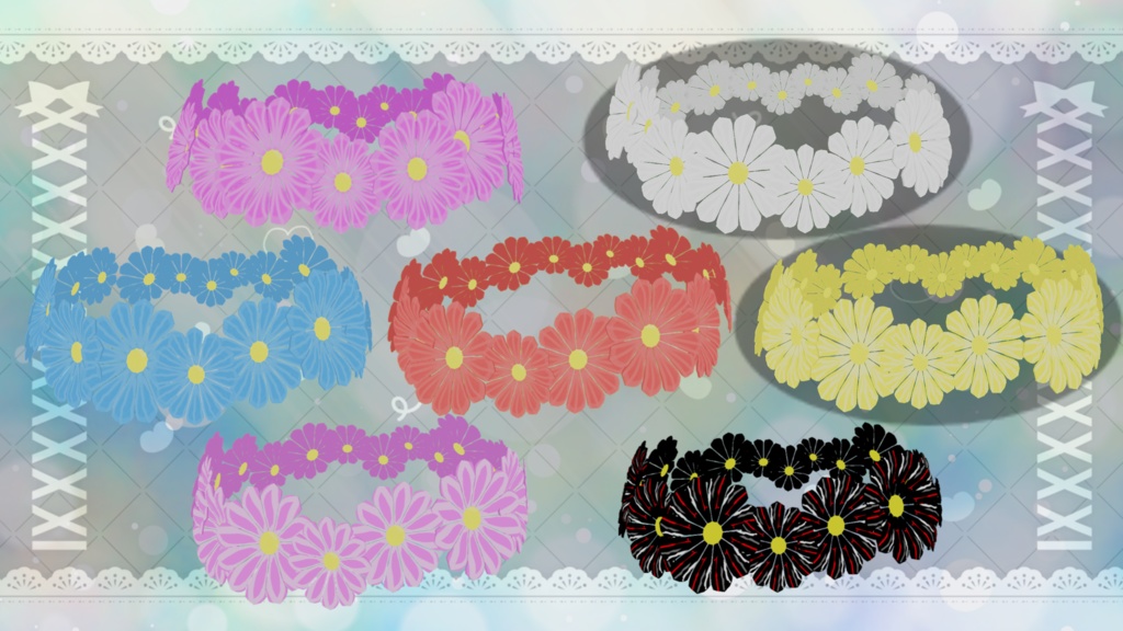 かわいい花アクセサリー【VRChat】