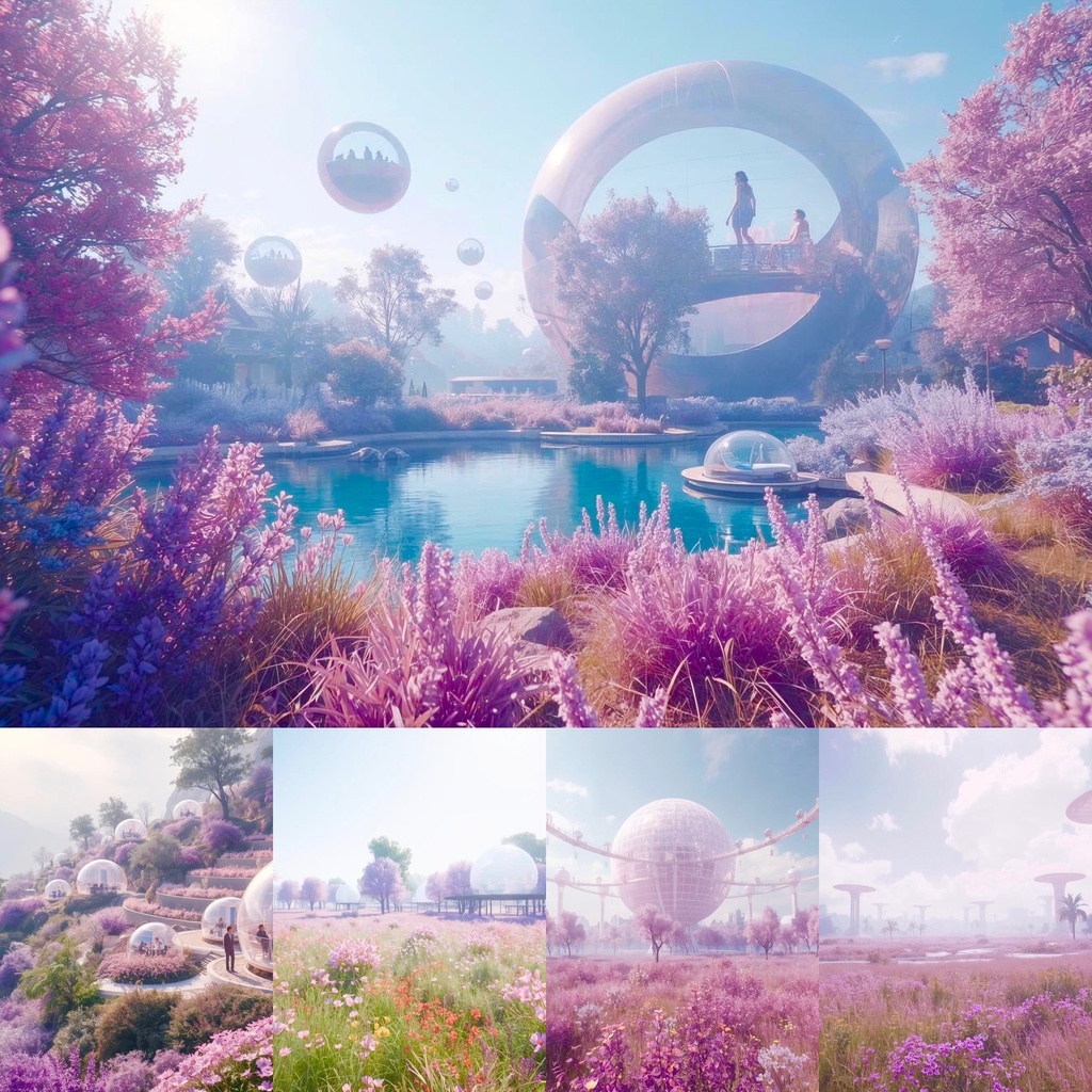 Dreamscape Background Pack vol.5 幻想未来ナチュラルガーデンセット［Fantasy Future Natural Garden Set］（5枚）