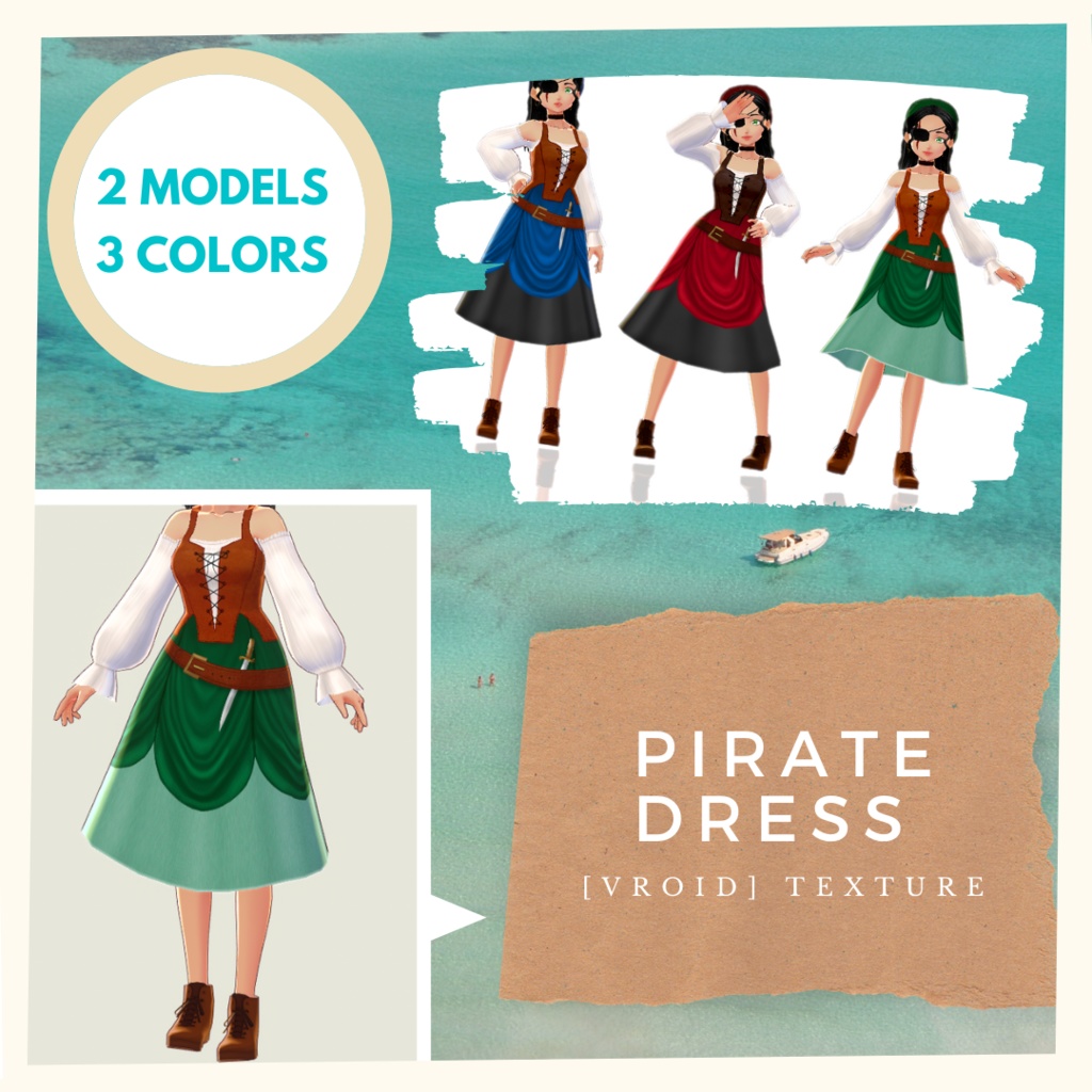 [VRoid] Pirate Dress texture