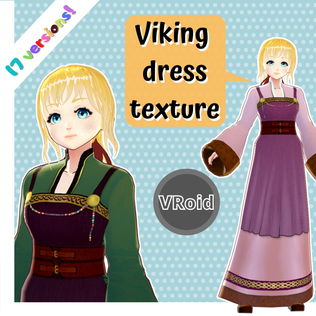 [VRoid] Viking Dress texture
