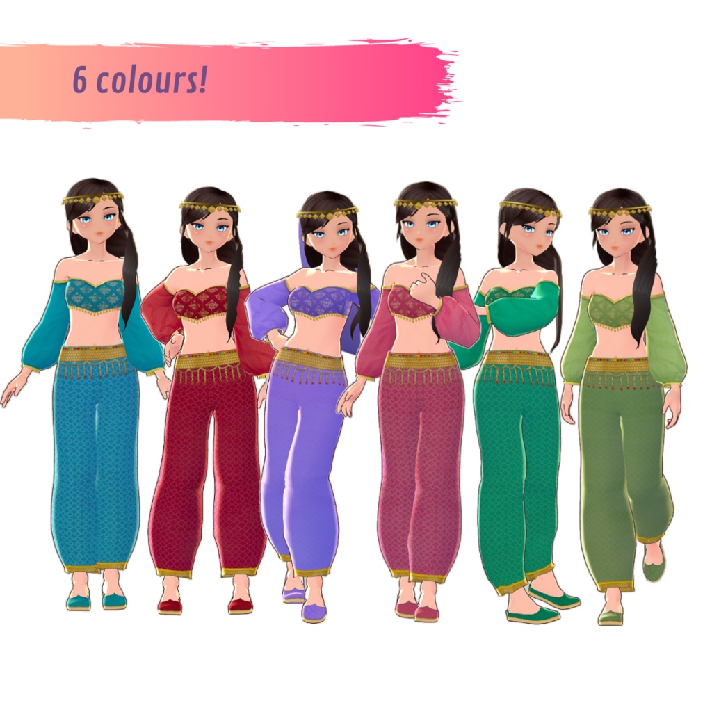 Belly dancer outfit VRoid texture