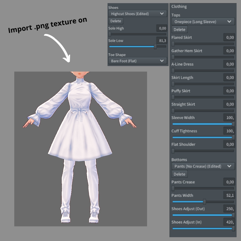 Belly dancer outfit VRoid texture