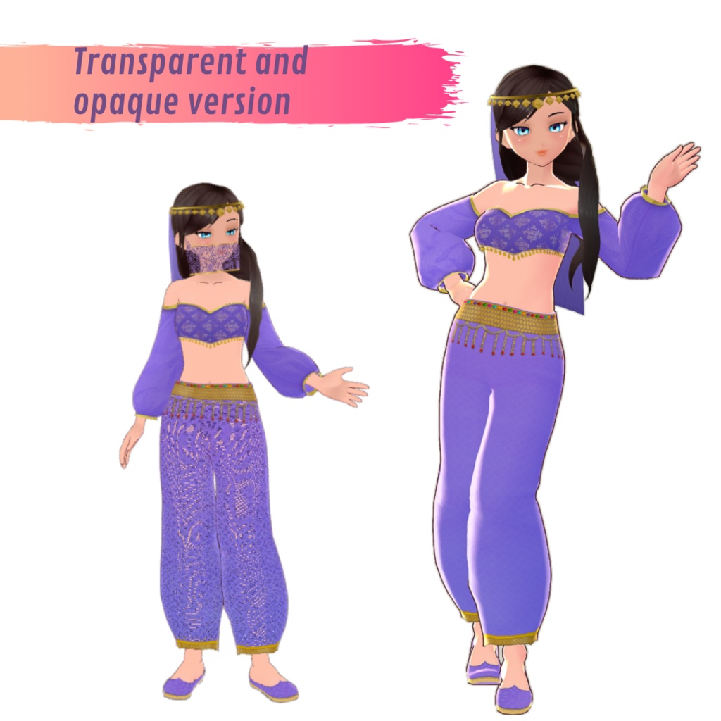 Belly dancer outfit VRoid texture