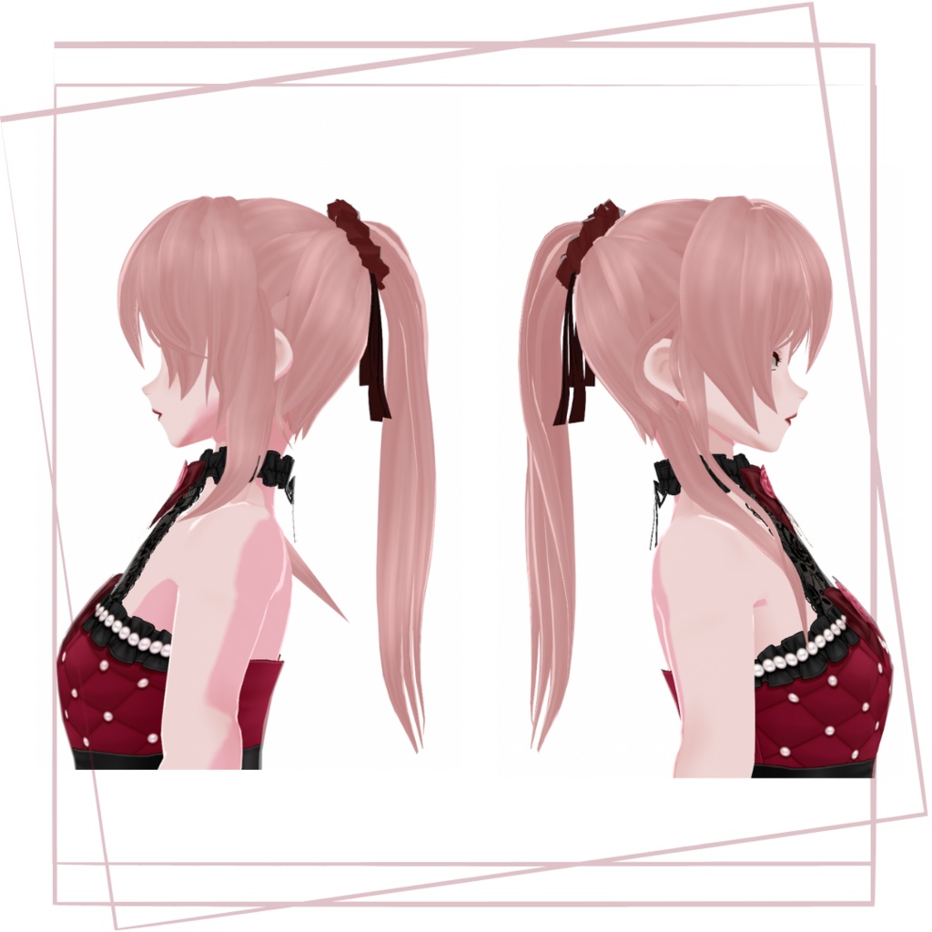 Vroid hair model and face textures