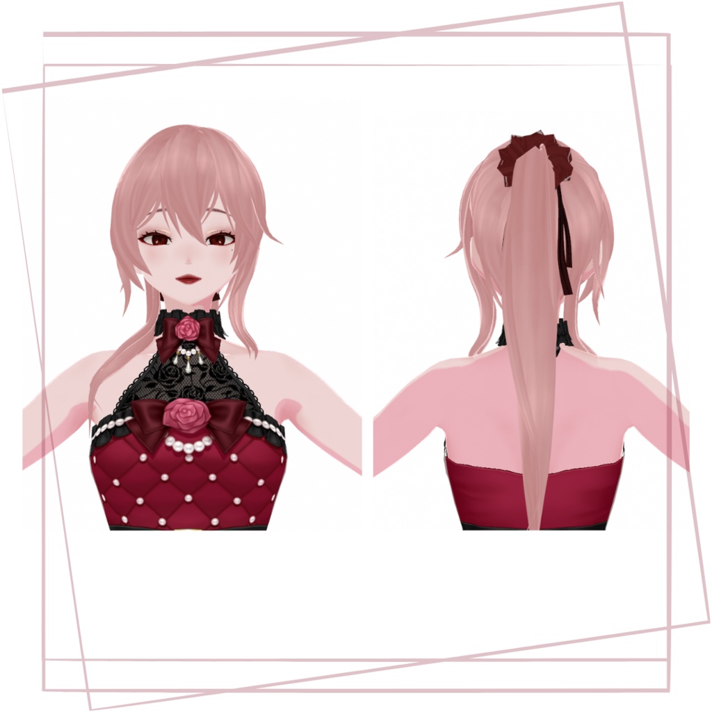 Vroid hair model and face textures