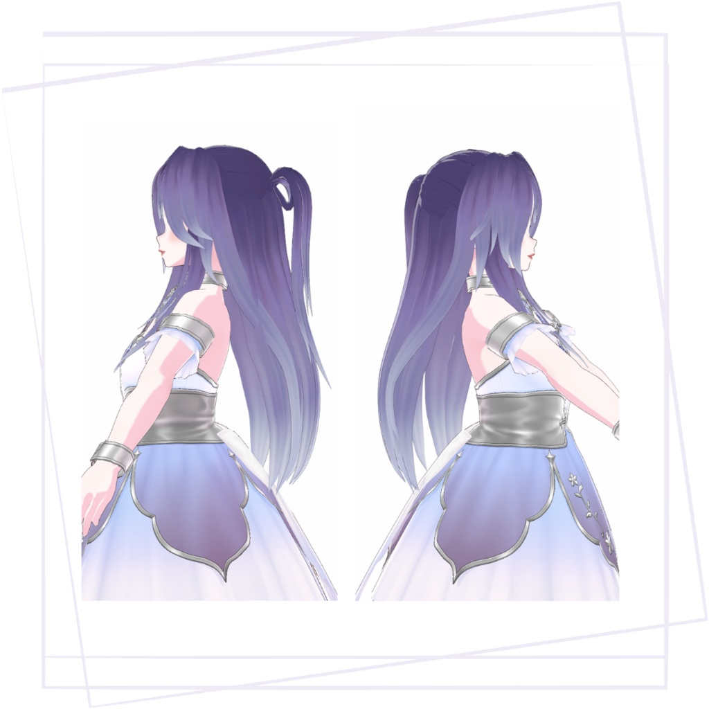 Vroid long hair