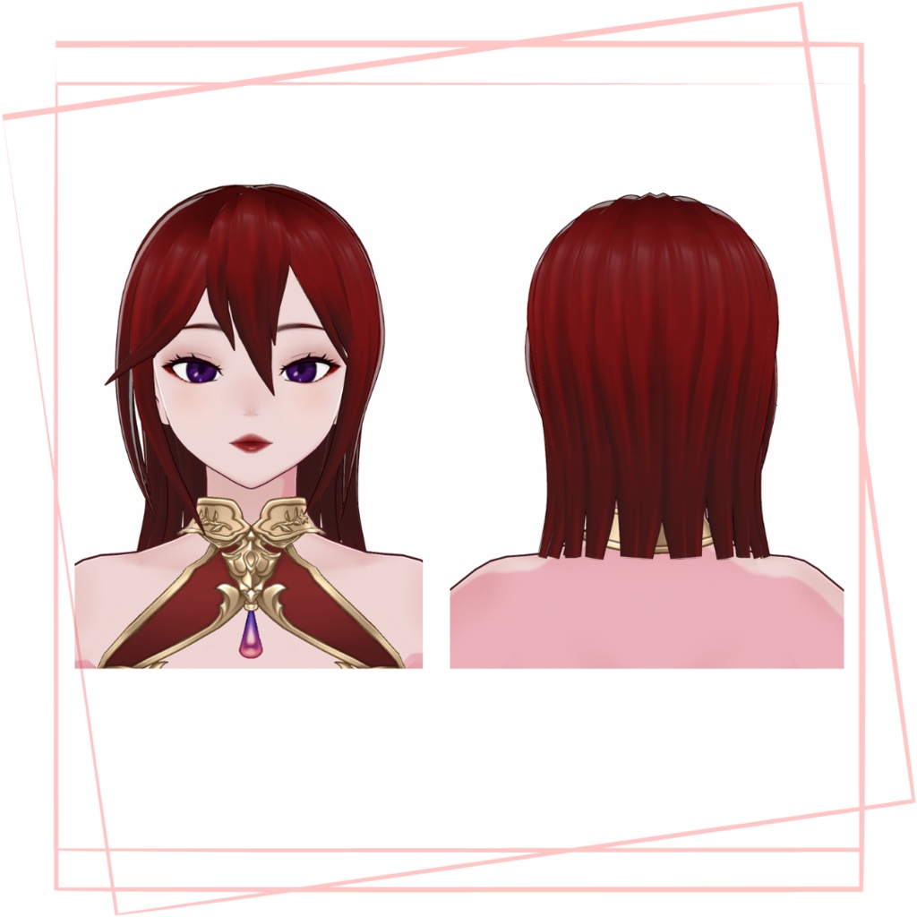 Vroid red hair
