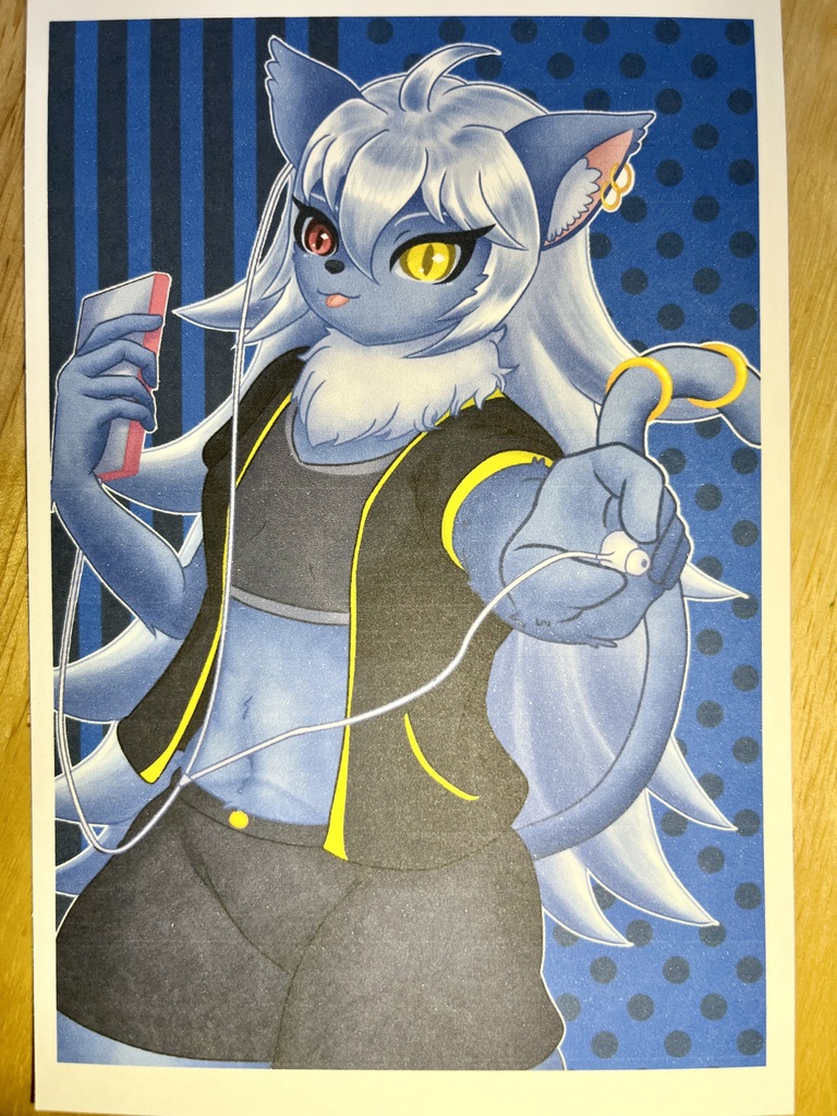 ケモノ 猫 メスケモ  ポストカード 4枚セット(自宅印刷)