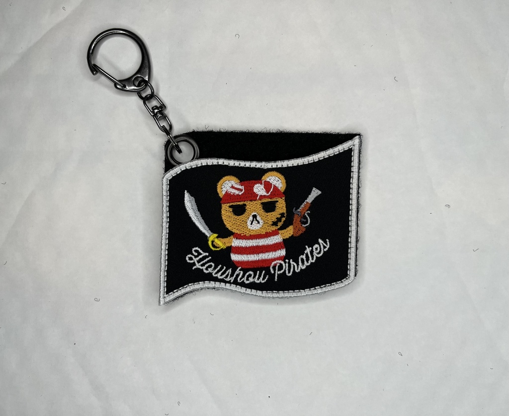 【ホロライブ】宝鐘マリン/一味(黒) ワッペン(キーホルダーオプション付き)非公式