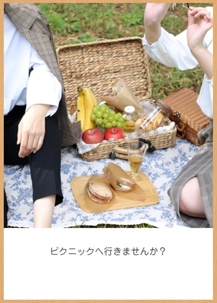 【匿名発送】「ピクニックへ行きませんか？」