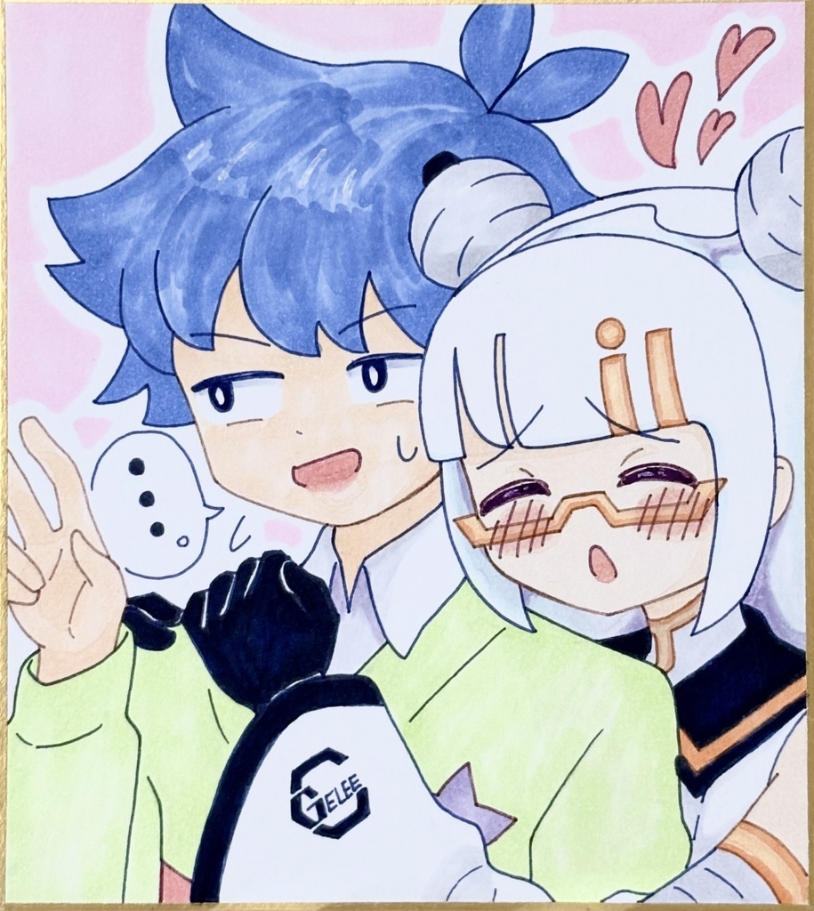 ジュレとツーショット✌🏻ミニ色紙 コタロー