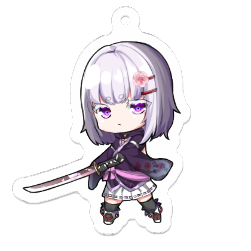 ツバキ アクリルキーホルダー 50 x 50 (mm)