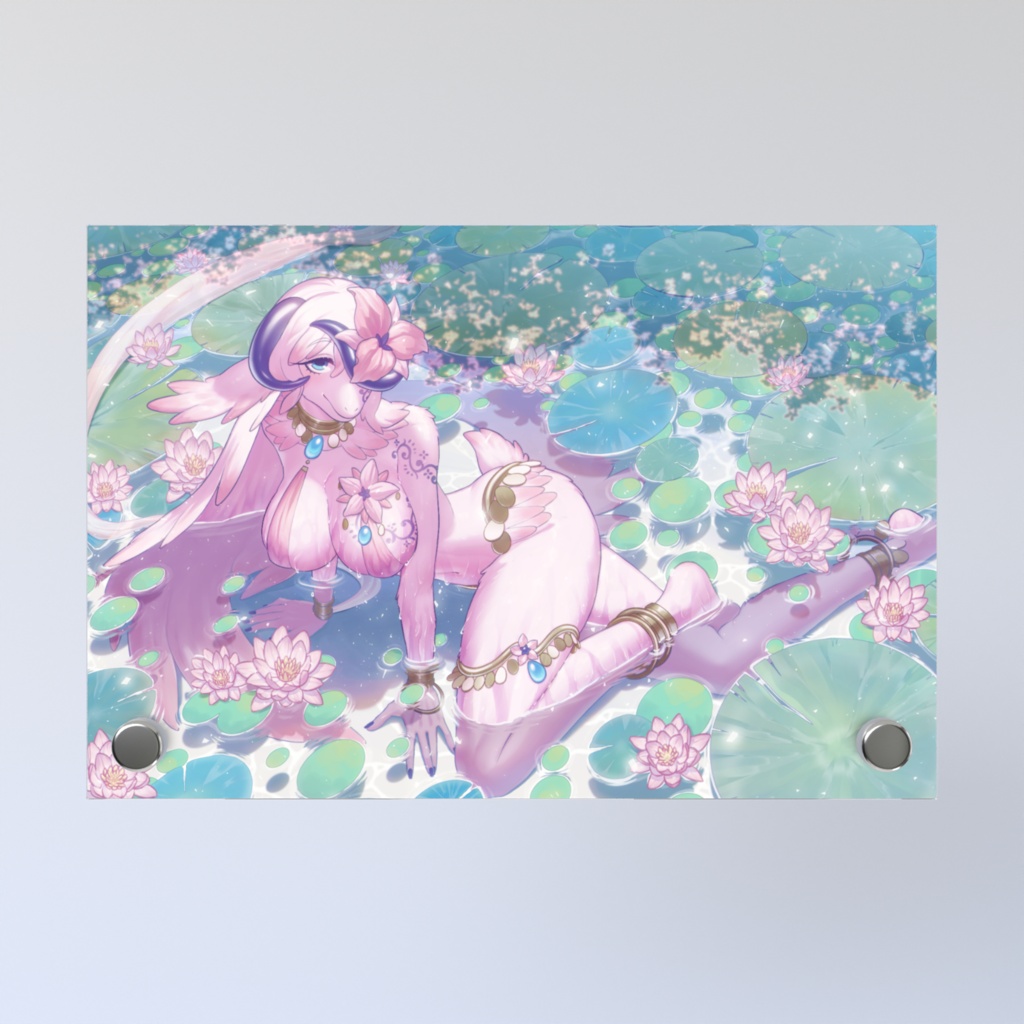 花山羊と睡蓮