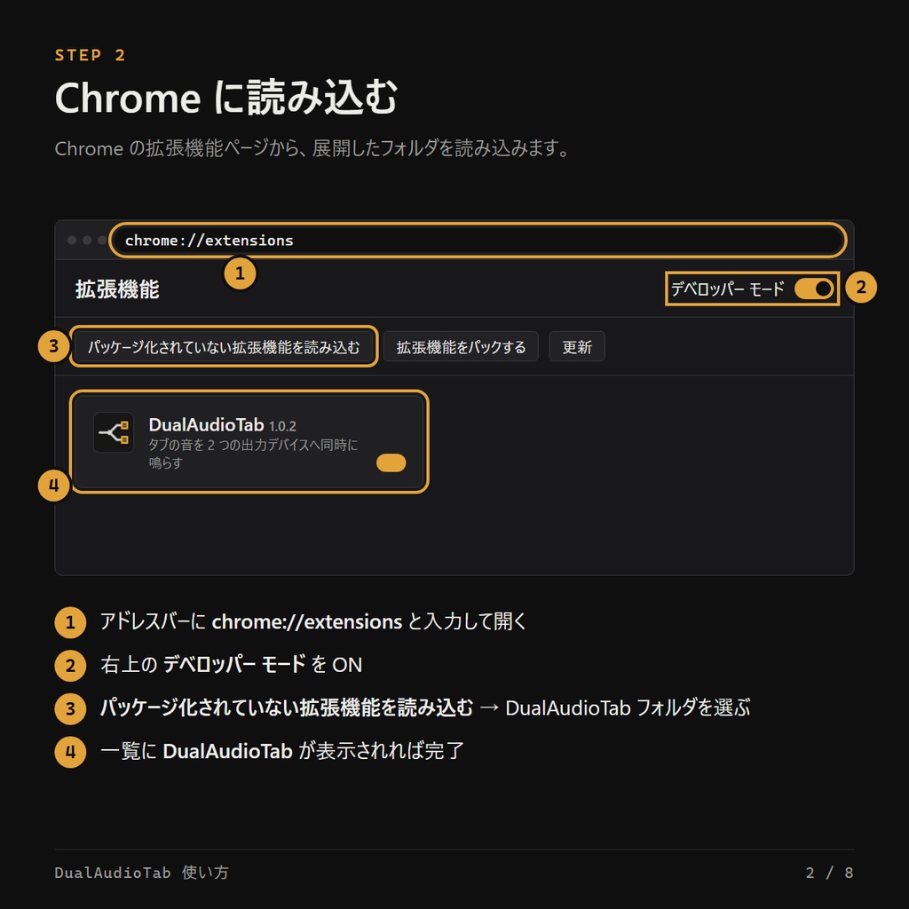【無料】【配信向けツール】Chromeの音だけ2つの出力にズレなく送れる拡張機能