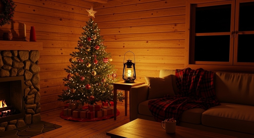 Silent Christmas ― 灯りと静けさが包む冬の街の背景集(50枚)