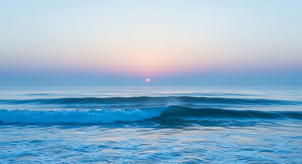 Winter Sea Light — 冬の海に射すやわらかな光の背景集(50枚)