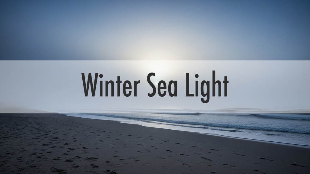 Winter Sea Light — 冬の海に射すやわらかな光の背景集(50枚)