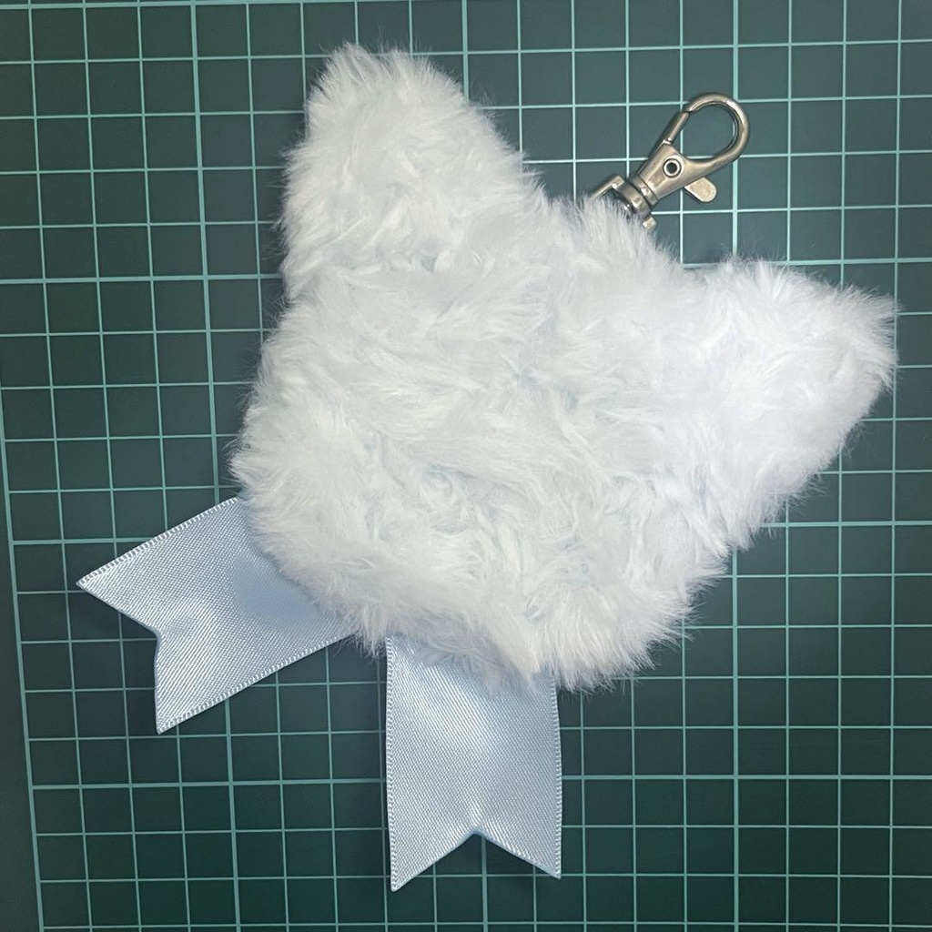 ネコ耳 (Aタイプリボン) 痛ロゼット かぎ針編み