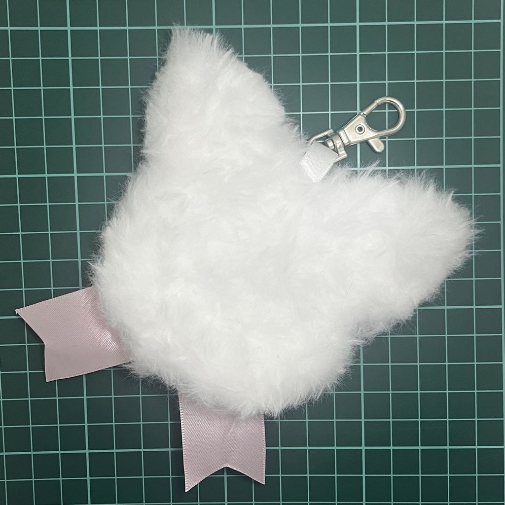 ネコ耳 (Aタイプリボン) 痛ロゼット かぎ針編み