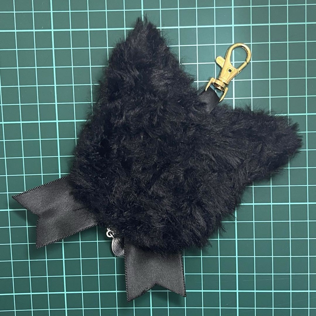 ネコ耳 (Aタイプリボン) 痛ロゼット かぎ針編み