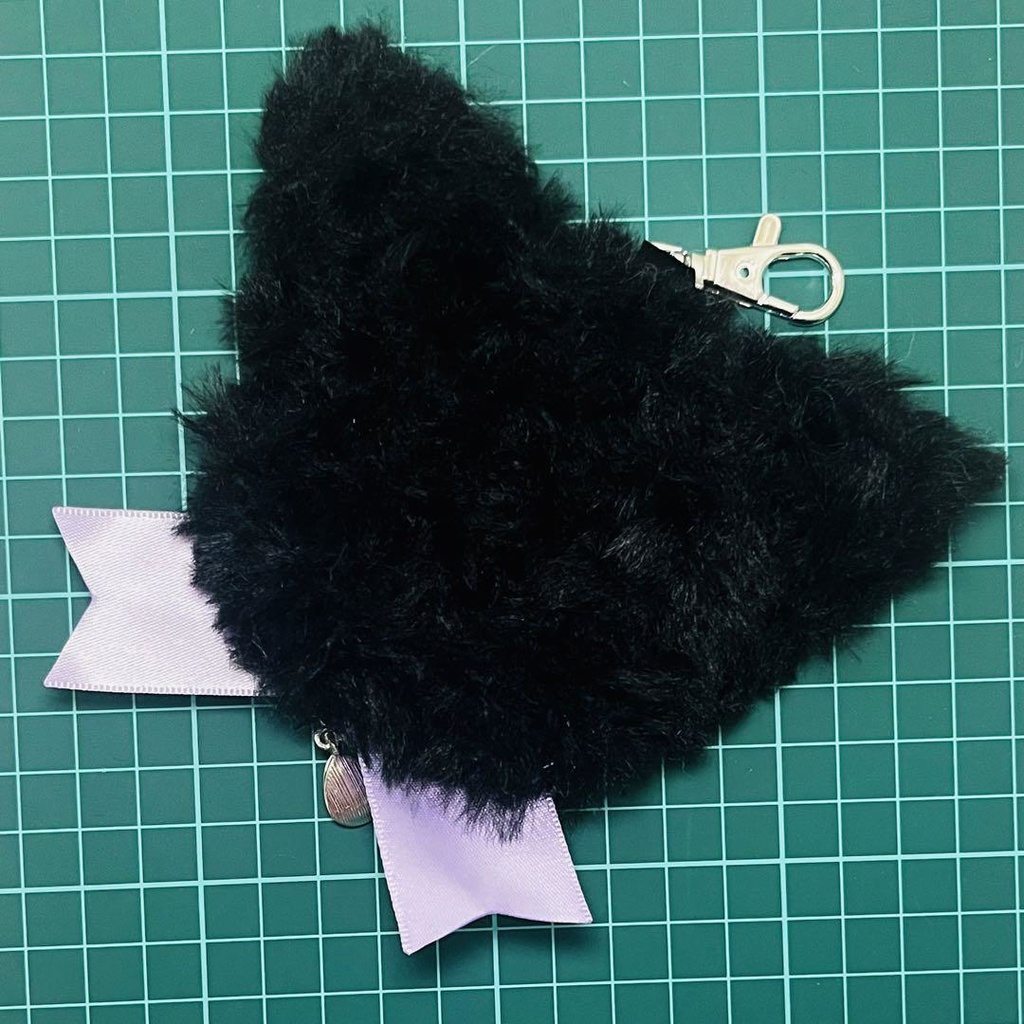 ネコ耳 (Aタイプリボン) 痛ロゼット かぎ針編み