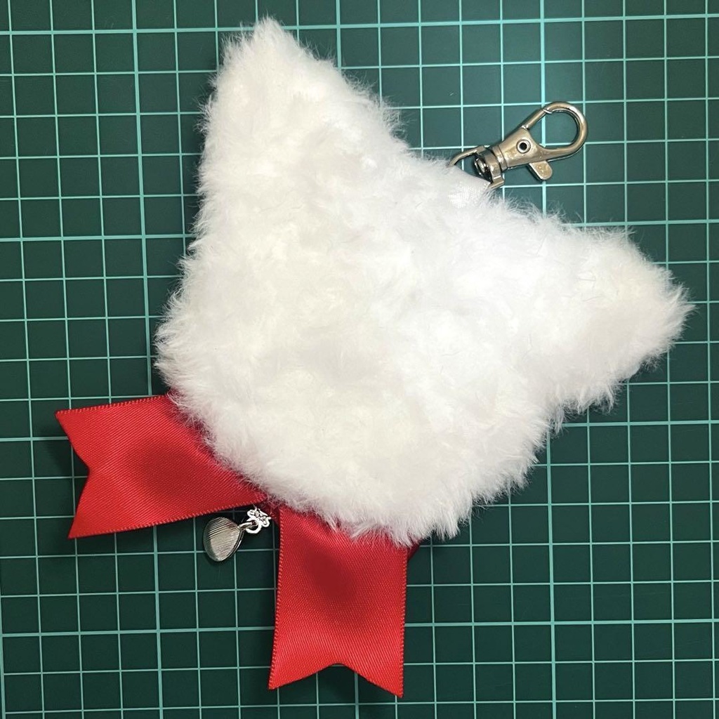 ネコ耳 (Aタイプリボン) 痛ロゼット かぎ針編み