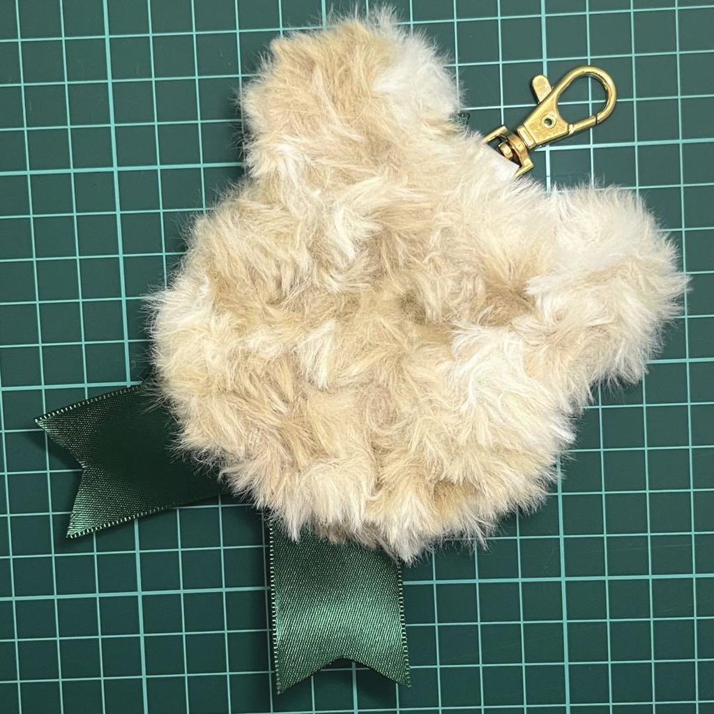 くま耳 (Aタイプリボン) 痛ロゼット かぎ針編み