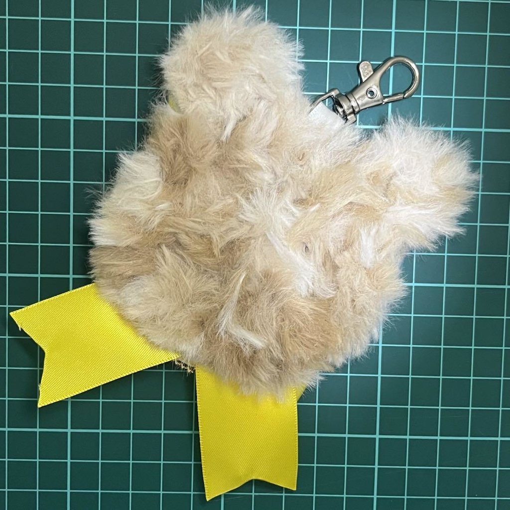 くま耳 (Aタイプリボン) 痛ロゼット かぎ針編み