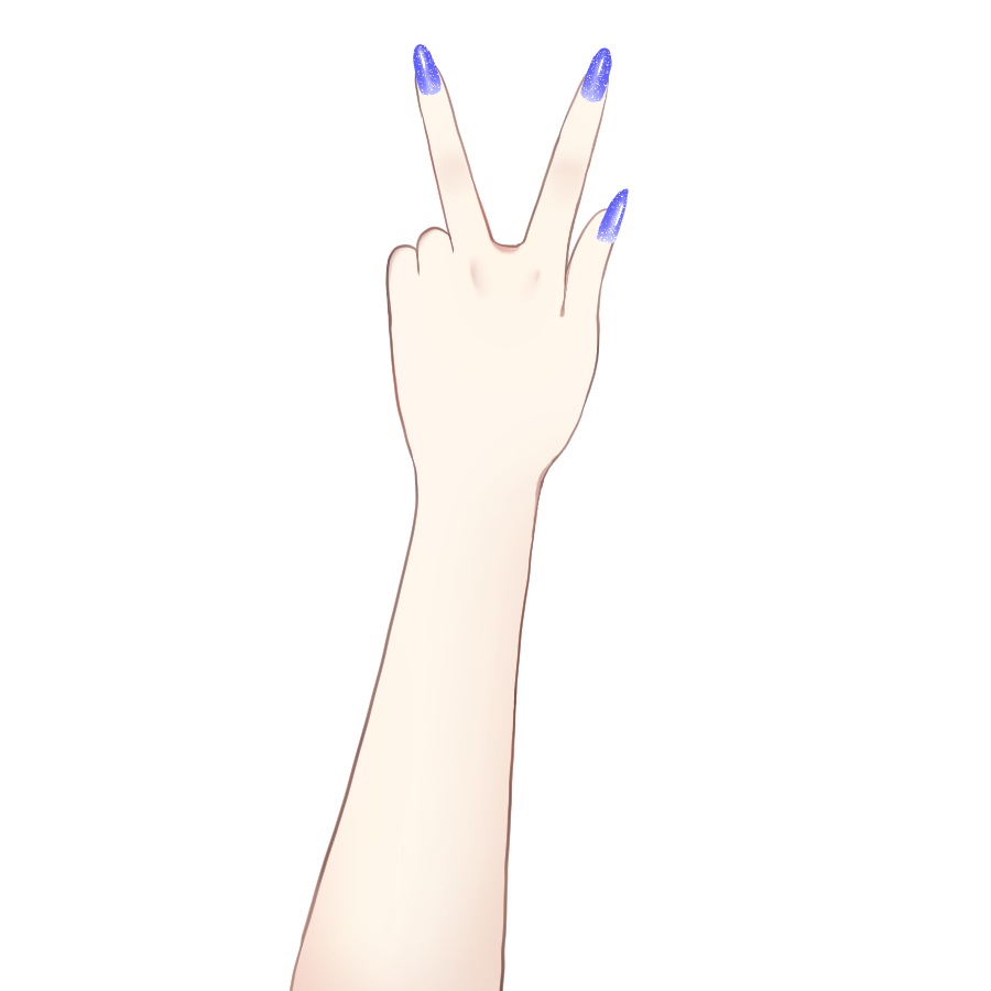 【Vtuber向け】プリクラ風フレーム+顎ピース素材