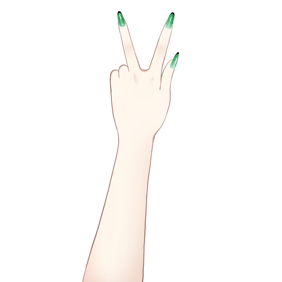 【Vtuber向け】プリクラ風フレーム+顎ピース素材