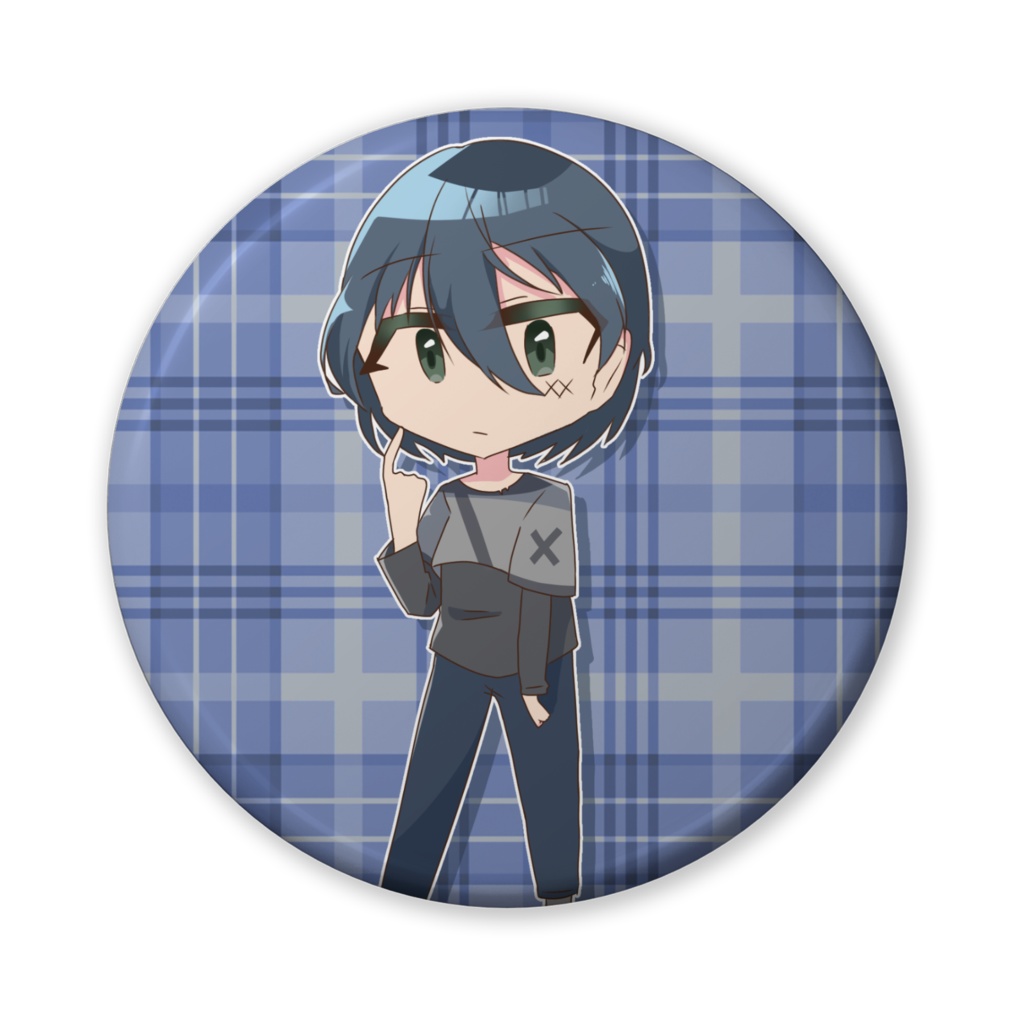 自創作缶バッジ〜桃の花を一枝・ヴォルフ〜