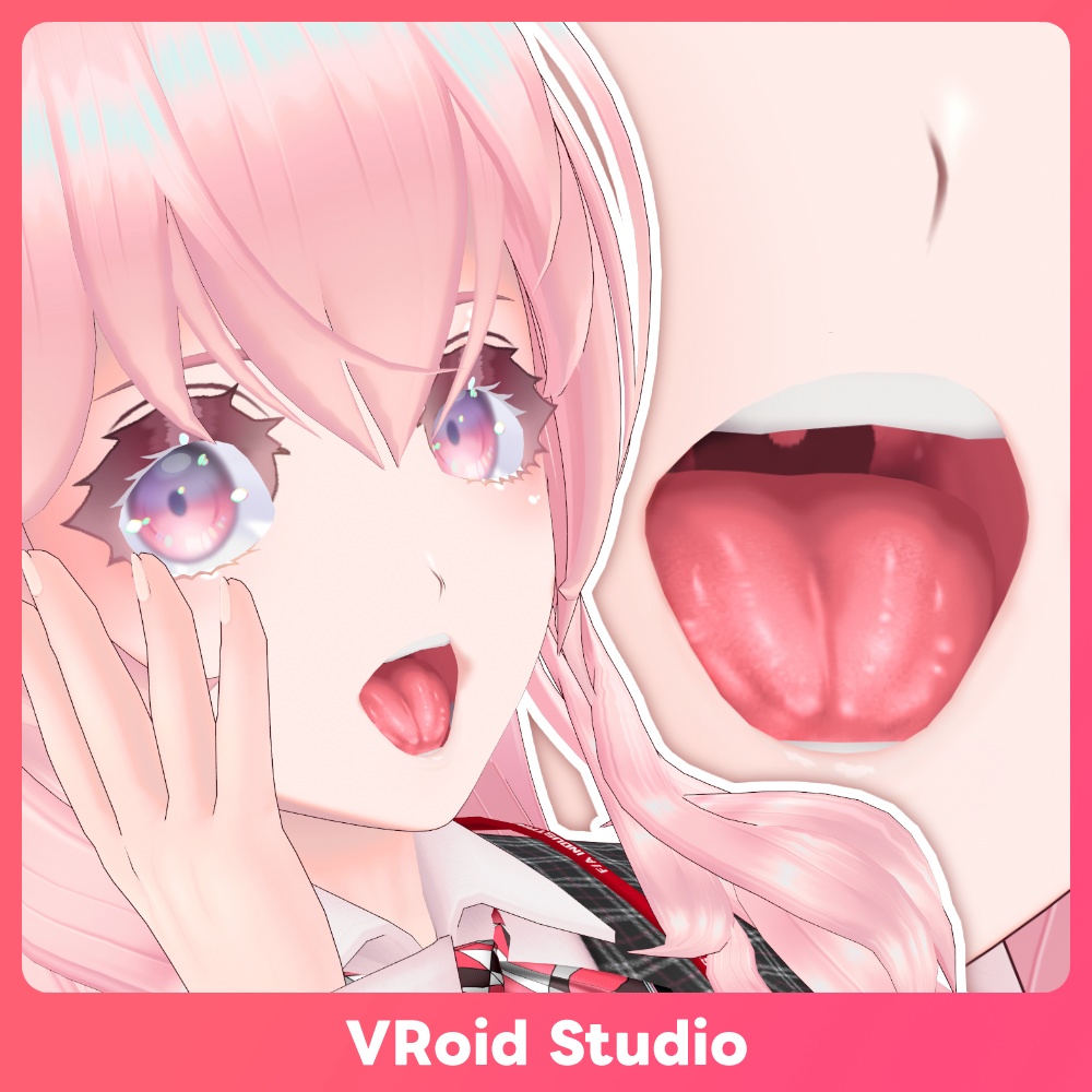【VRoid】フェティッシュな口内テクスチャ VRoid Realistic Mouth Inside and Tongue texture
