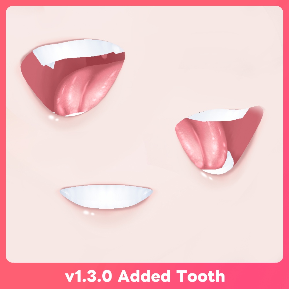 【VRoid UPDATED!】フェティッシュな口内テクスチャ VRoid Realistic Mouth Inside and Tongue texture