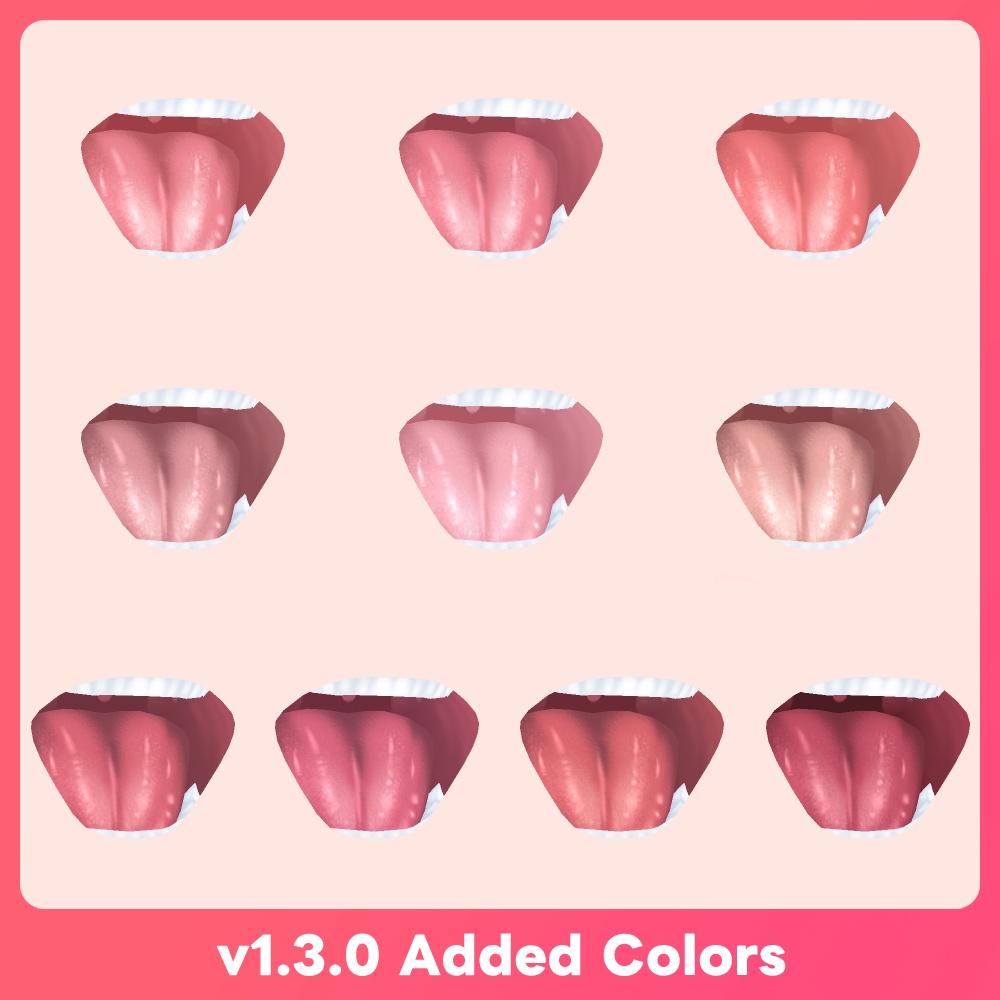 【VRoid UPDATED!】フェティッシュな口内テクスチャ VRoid Realistic Mouth Inside and Tongue texture
