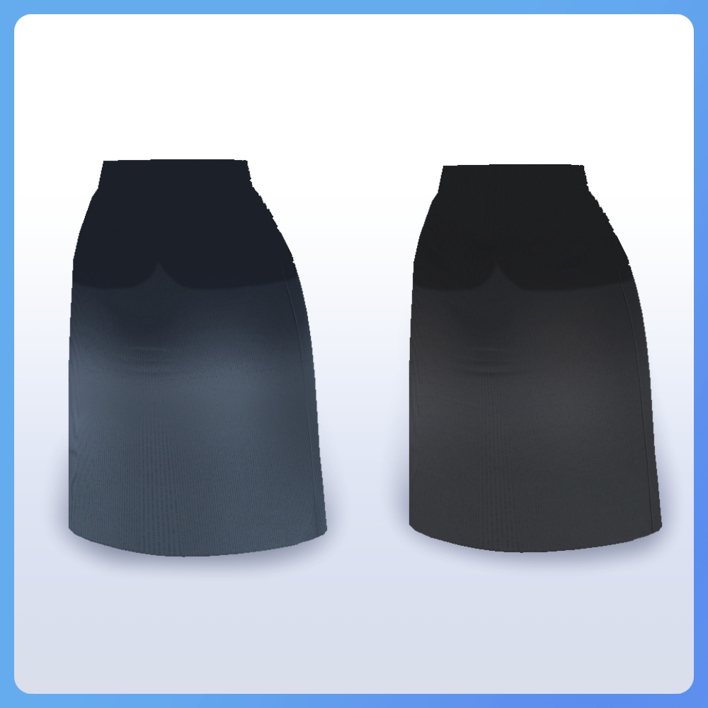 【#VRoid ミニ・ロング】丈が選べるOL事務服セットA Office Worker Uniform A