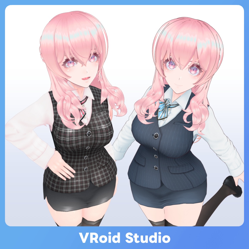 【VRoid】OL制服セット Office Worker Uniform Side-A
