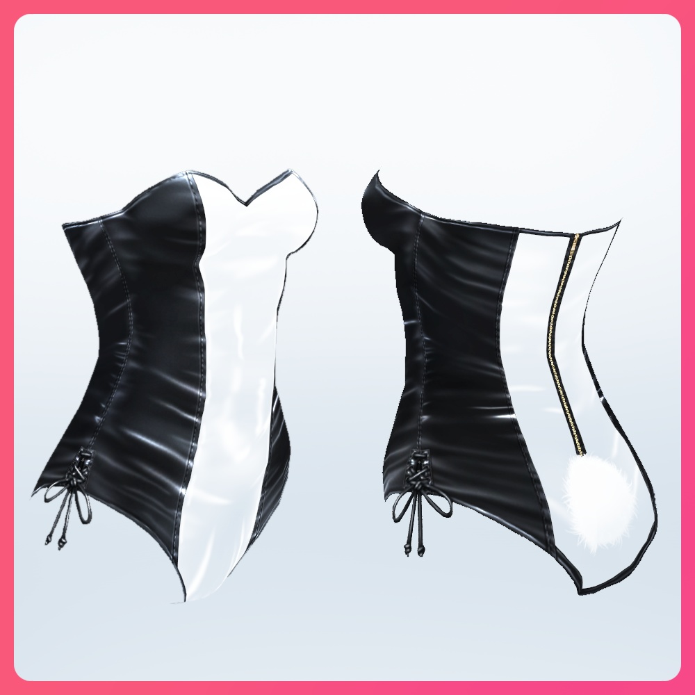 【#VRoid 全7色 逆逆バニー】半透明バニーガール Translucent Bunny Girl