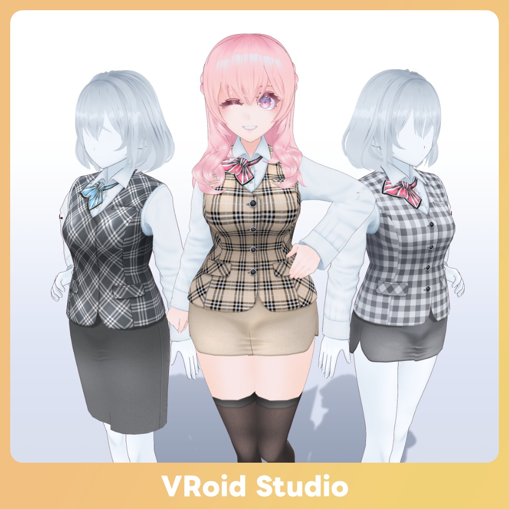 【#VRoid 】丈が選べるOL制服セットB Office Worker Uniform B