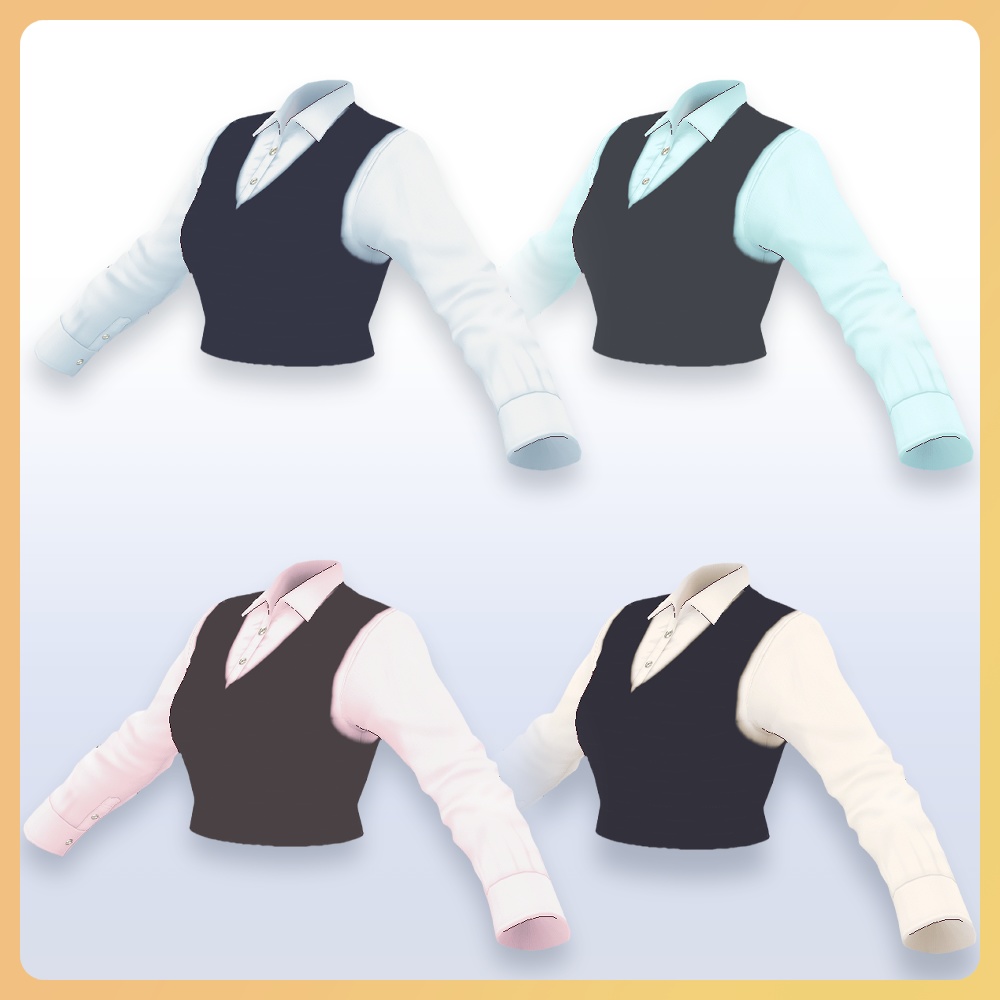 【#VRoid 】丈が選べるOL制服セットB Office Worker Uniform B