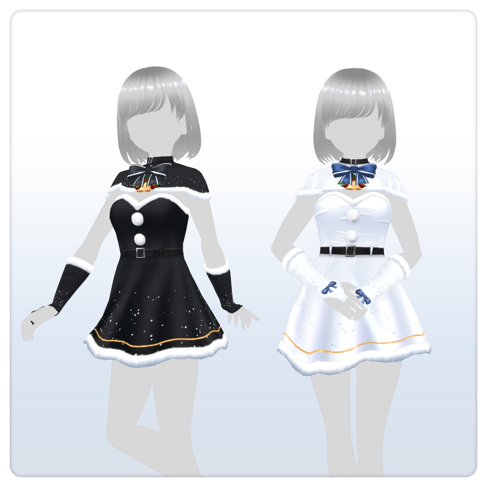【#VRoid 4色】サンタドレス'22 Santa Dress Outfit