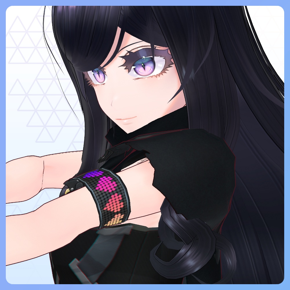 【#VRoid 9色 表示部編集可】ドットマトリクス アームバンド LED Armband