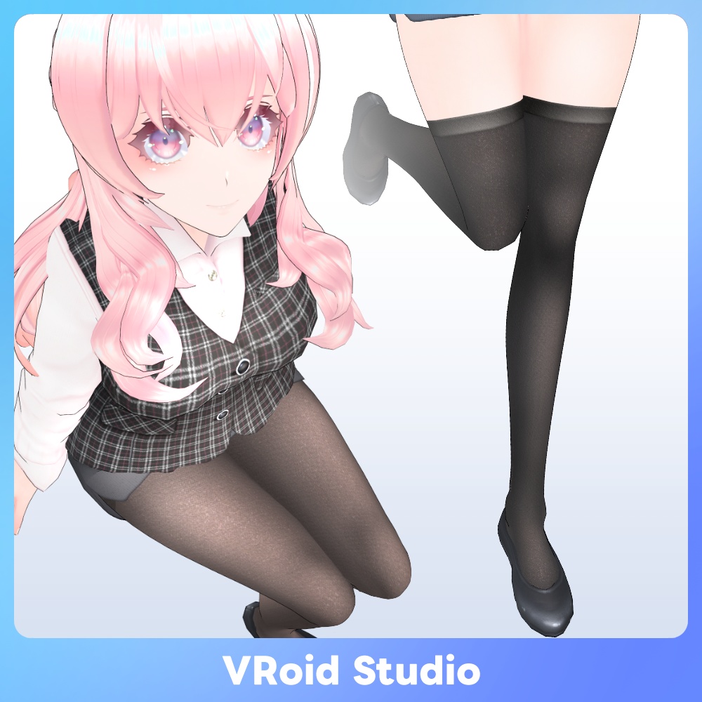 【 #VRoid 】丈とデニールが選べるタイツ・ニーハイ・サイハイセット Knee-high Tights and for VRoid