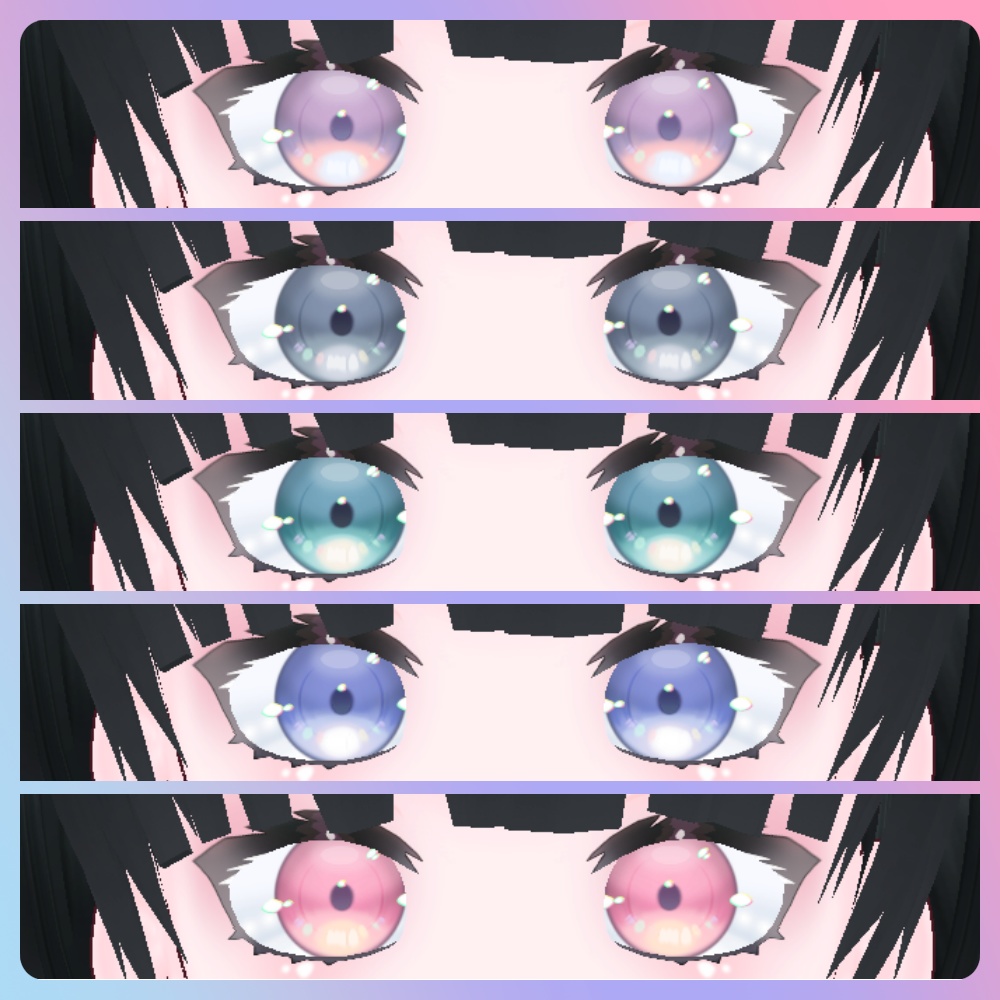 【#VRoid 瞳 25色+色変可】スパークルアイ Sparkle Eyes